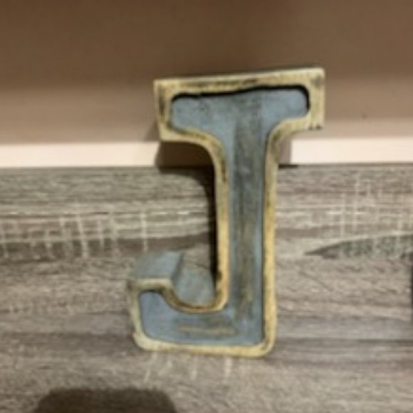 Decorative Wooden Letter J - Picture 1 of 7